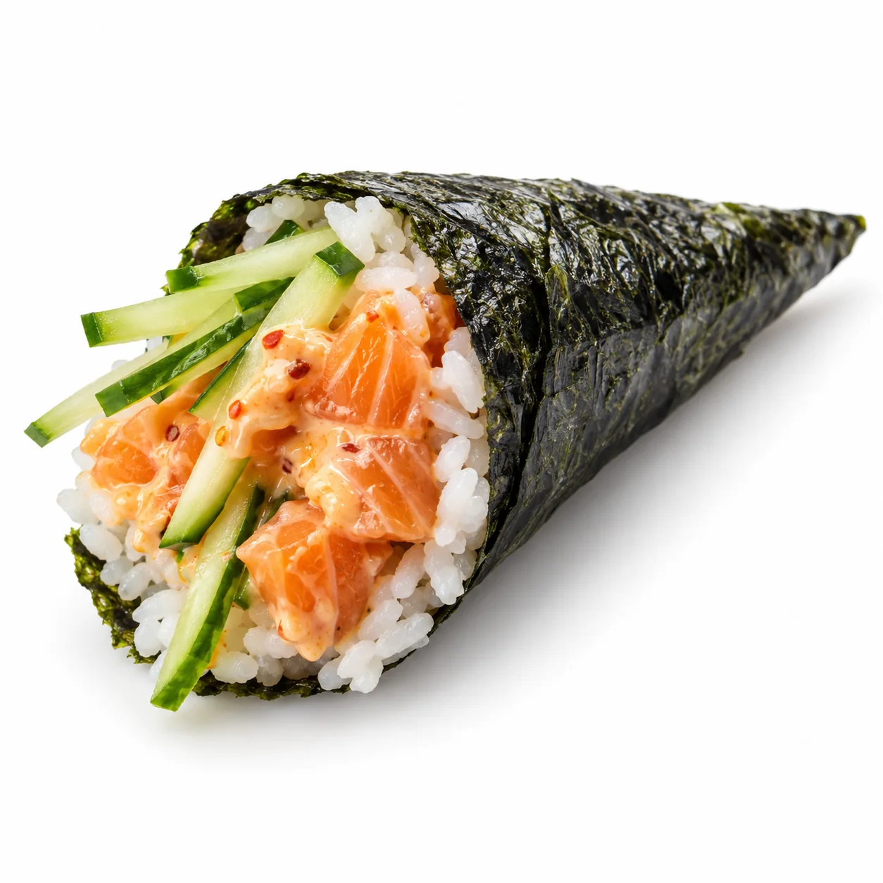Temaki saumon spicy